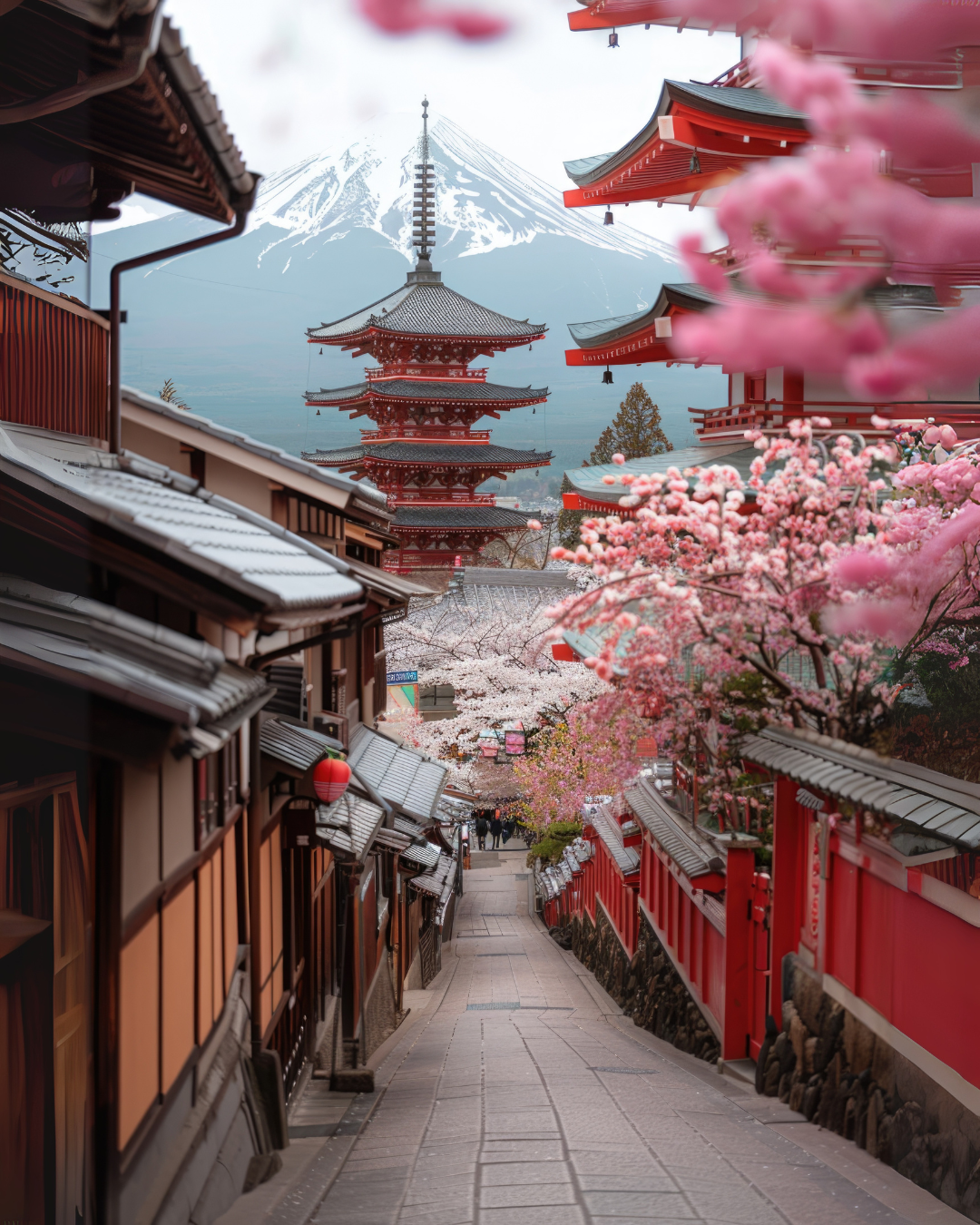 kyoto-street-and-pagoda-in-sakura-season