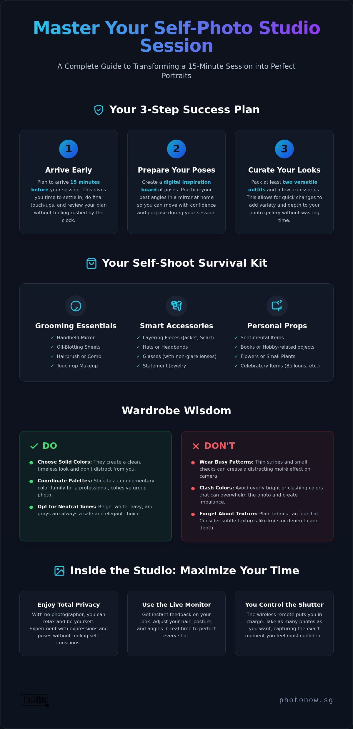 5 Essentials for a Singapore Self-Photo Studio (2026)