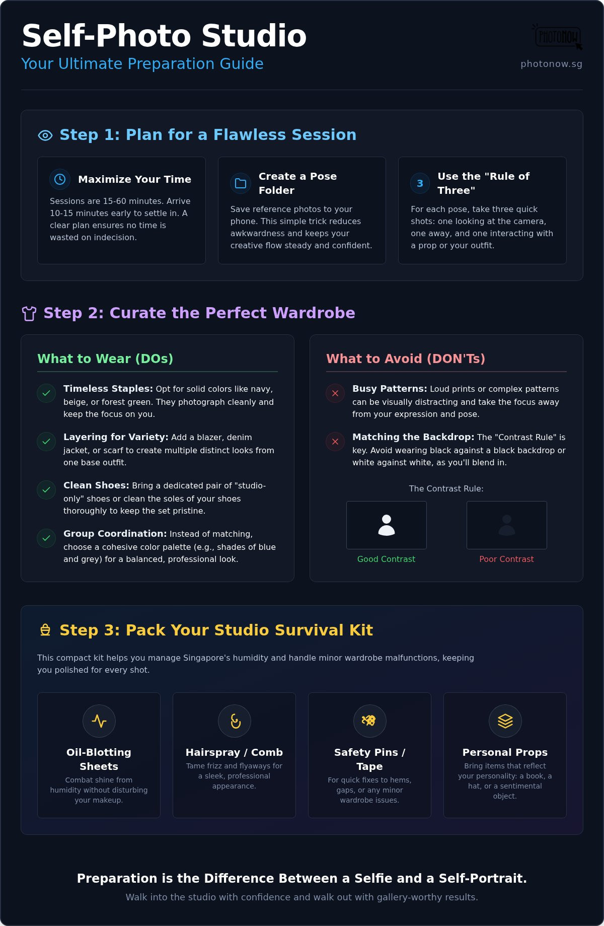 Self Photo Studio Checklist: What to Bring in 2026 1 Self Photo Studio Checklist: What to Bring in 2026